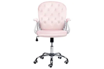 Kontorsstol med kristaller Princess Pastellrosa/Silver/Svart - Pastellrosa/Silver/Svart - Products - Möbler - Fåtölj & stolar - Kontorsstol & skrivbordsstol