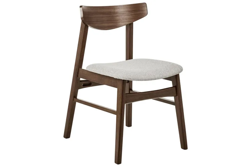 Matsalsstol Smiley set om 2 Mörkt Trä-Grått - Mörkt Trä-Grått - Products - Möbler - Fåtölj & stolar - Matstol & köksstol