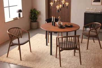 Noira Matstol med Armstöd - Valnöt / Brun - Products - Möbler - Fåtölj & stolar - Karmstol