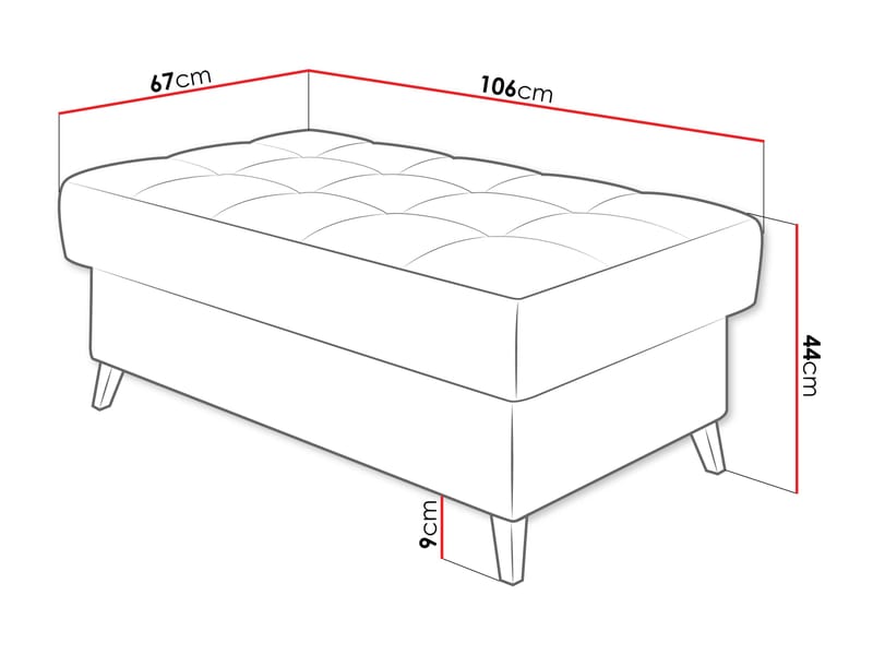 Amshyttan Fotpall 106 cm - Blå - Products - Möbler - Fåtölj & stolar - Pall & puff - Fotpallar