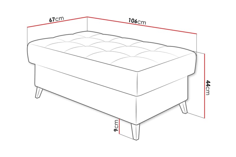 Amshyttan Sittpuff - Orange - Products - Möbler - Fåtölj & stolar - Pall & puff - Sittpuff