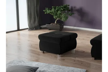 Cerys Fotpall 60 cm - Svart - Products - Möbler - Fåtölj & stolar - Pall & puff - Fotpallar