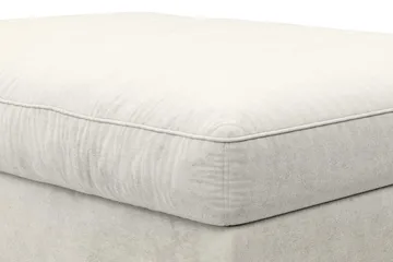 Dubai Fotpall Sammet - Vit - Products - Möbler - Fåtölj & stolar - Pall & puff - Fotpallar