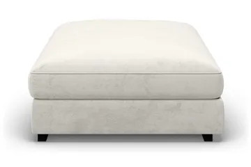 Dubai Fotpall Sammet - Vit - Products - Möbler - Fåtölj & stolar - Pall & puff - Fotpallar