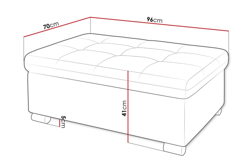 Dynir Fotpall 70 cm - Rosa - Products - Möbler - Fåtölj & stolar - Pall & puff - Fotpallar