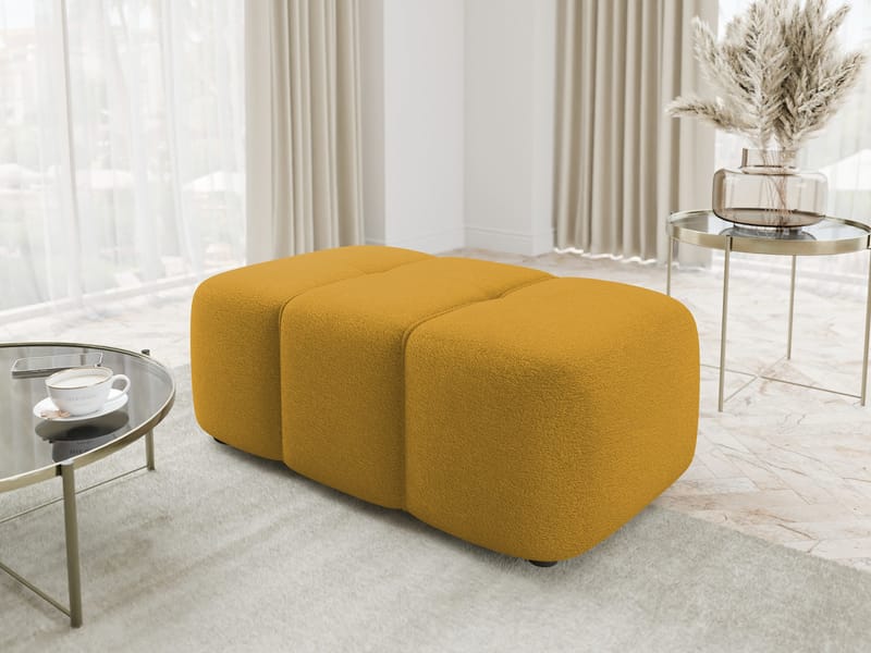 Flo Fotpall 93 cm - Gul - Products - Möbler - Fåtölj & stolar - Pall & puff - Fotpallar