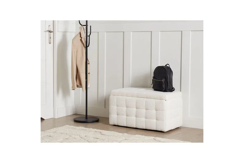 Fotpall Michigan Vit - Vit - Products - Möbler - Fåtölj & stolar - Pall & puff - Fotpallar