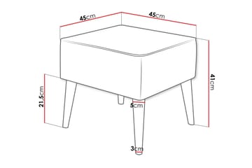 Gabi Fotpall 45 cm - Mörkgrå - Products - Möbler - Fåtölj & stolar - Pall & puff - Fotpallar