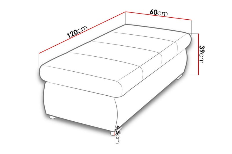 Gamal Fotpall 60 cm - Vit/Ljusgrå - Products - Möbler - Fåtölj & stolar - Pall & puff - Fotpallar