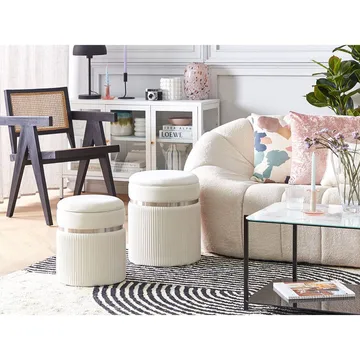 Puff Camdenton 2-pack - Vit - Products - Möbler - Fåtölj & stolar - Pall & puff - Sittpuff