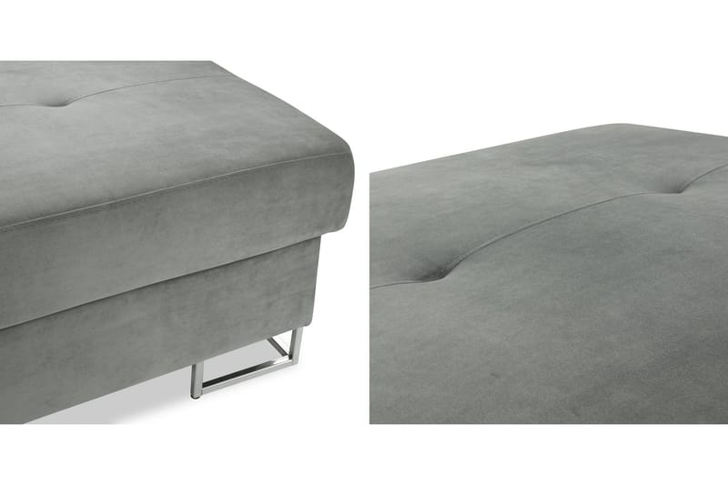 Reginia Fotpall 104 cm - Vit/Mörkgrå - Products - Möbler - Fåtölj & stolar - Pall & puff - Fotpallar