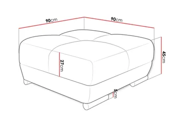 Simerly Fotpall 90 cm - Beige - Products - Möbler - Fåtölj & stolar - Pall & puff - Fotpallar