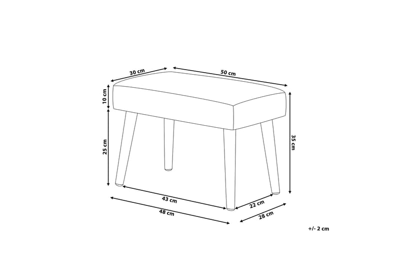 Takoma Fotpall 30|50 cm - Grå - Products - Möbler - Fåtölj & stolar - Pall & puff - Fotpallar