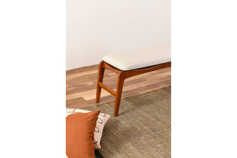 Touch Sittpall 120 cm - Valnöt/Cream - Products - Möbler - Fåtölj & stolar - Pall & puff - Fotpallar