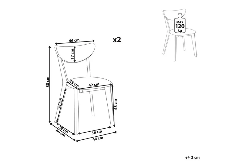 Set med 2 matstolar Erie - Products - Möbler - Fåtölj & stolar - Matstol & köksstol