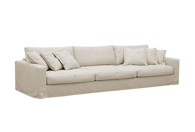 Valencia Extra Djup 5-sits soffa + fotpall med avtagbar och tvättbar klädsel - Beige - Products - Möbler - Soffa