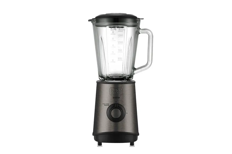 Kannmixer Black+Decker 800W 1.5L Borstat Stål, Grå