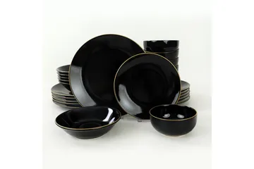 Maman Servis 26 cm - Svart/Guld - Products - Servering & matlagning - Tallrikar & skålar