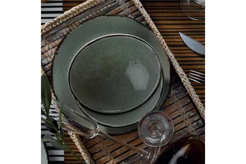 Adine Tallriksset 24 Delar - Porslin/Grön - Products - Servering & matlagning - Tallrikar & skålar - Tallrikar set