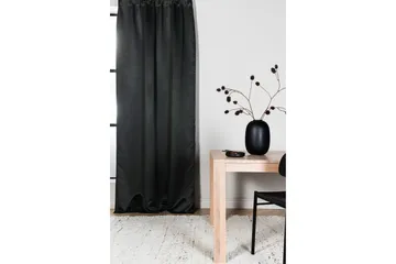 Evelyn Gardin 90x135 cm - Svart - Products - Textil & mattor - Gardiner - Gardinlängder - Kanallängd