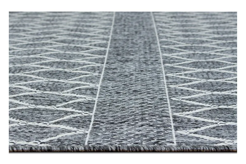 Madrid Bell Flatvävd Matta 80x340 - Grå/Vit - Products - Textil & mattor - Matta - Flatvävd matta