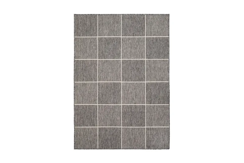 Madrid Square Flatvävd Matta 160x230 - Grå/Vit - Products - Textil & mattor - Matta - Flatvävd matta