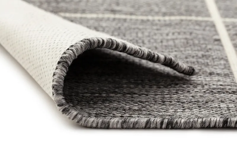 Madrid Square Flatvävd Matta 160x230 - Grå/Vit - Products - Textil & mattor - Matta - Flatvävd matta