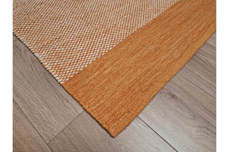 Alva Bomullsmatta 240x240 cm Kvadratisk - Orange - Products - Textil & mattor - Matta - Modern matta - Bomullsmatta