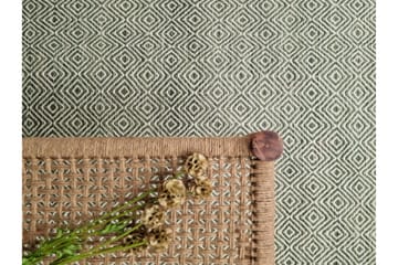 Gåsöga Ullmatta 140x200 cm Rektangulär - Grön - Products - Textil & mattor - Matta - Modern matta - Ullmatta