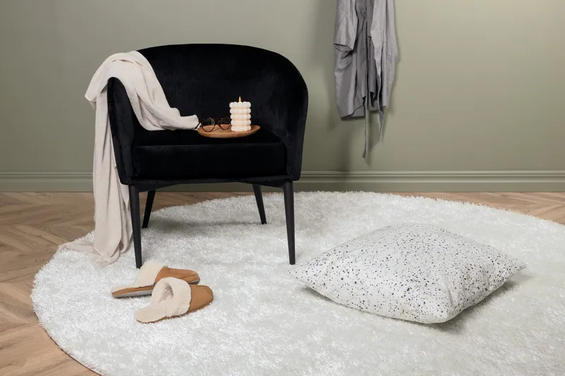 Mattis Matta Rund 200 cm - Vit - Products - Textil & mattor - Matta - Modern matta - Bomullsmatta