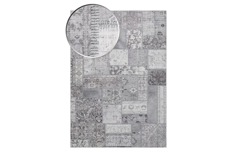 Patchwork Wiltonmatta 160x230 cm Rektangulär - Silver - Products - Textil & mattor - Matta - Modern matta - Wiltonmatta