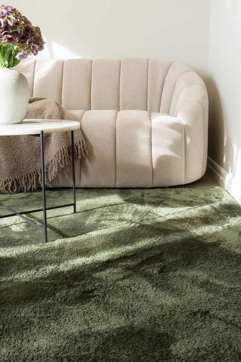 Cozy Ryamatta 110x160 cm Rektangulär - Grön - Products - Textil & mattor - Matta - Modern matta - Ryamatta