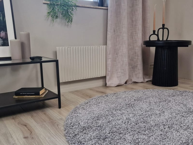 Lounge Ryamatta 240 cm Rund - Silver - Products - Textil & mattor - Matta - Modern matta - Ryamatta
