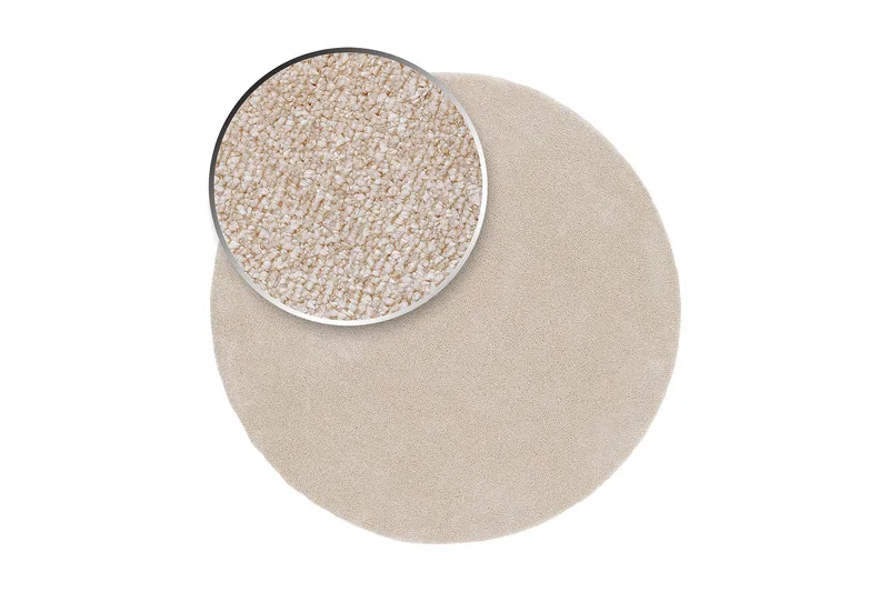 Sheraton Ryamatta Rund 120 cm - Creme - Products - Textil & mattor - Matta - Modern matta - Ryamatta