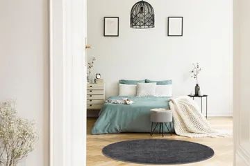 Sheraton Ryamatta Rund 80 cm - Grafit - Products - Textil & mattor - Matta - Modern matta - Ryamatta