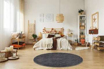 Sheraton Ryamatta Rund 80 cm - Grafit - Products - Textil & mattor - Matta - Modern matta - Ryamatta