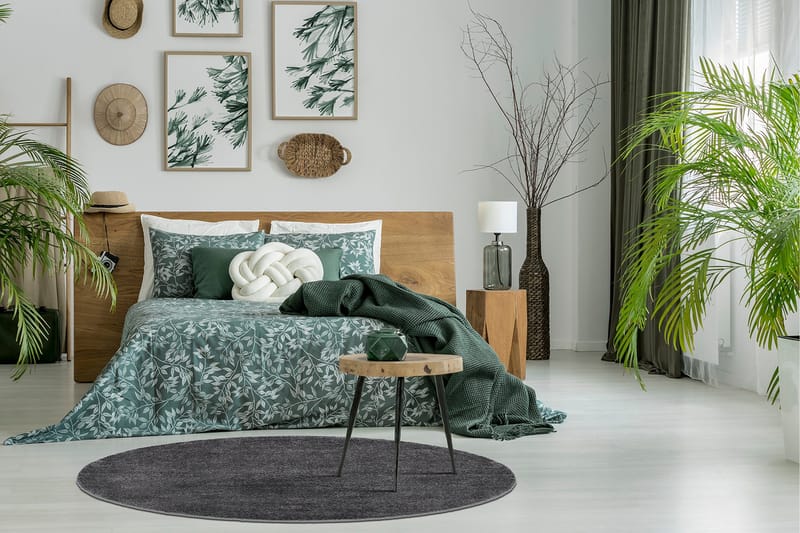 Sheraton Ryamatta Rund 80 cm - Grafit - Products - Textil & mattor - Matta - Modern matta - Ryamatta