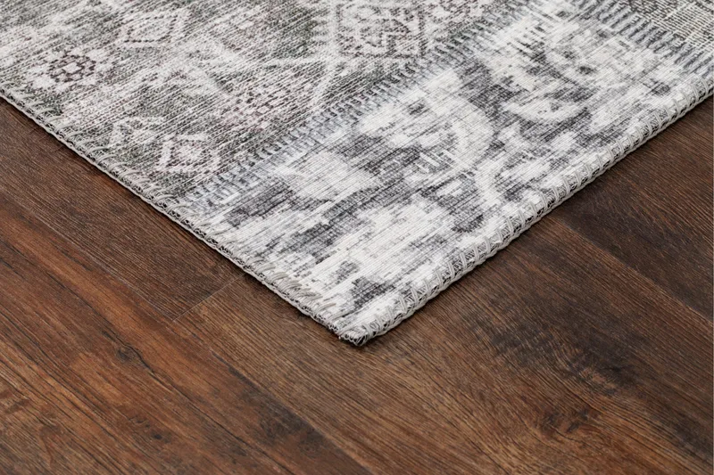 Patchwork Wiltonmatta 80x300 cm Rektangulär - Silver - Products - Textil & mattor - Matta - Modern matta - Wiltonmatta