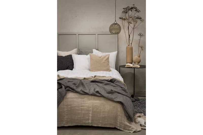 Påslakanset Dubbelsäng 3-Dels Satin - Vit - Products - Textil & mattor - Sängkläder - Bäddset & påslakanset - Påslakanset dubbelsäng