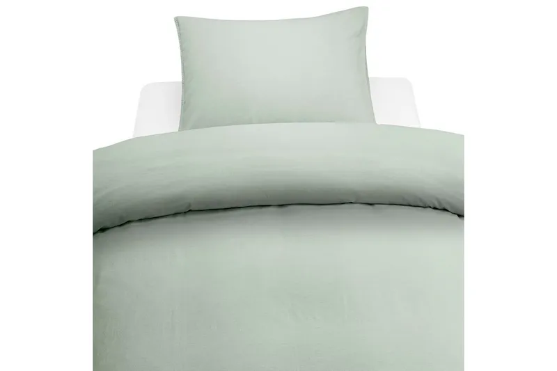 Påslakanset Enkelsäng 2-Dels Washed, Grön