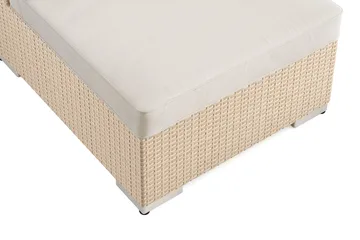 Bahamas Mittmodul utomhus i konstrotting med Ljus vattenavisande dyna - Beige - Products - Utemöbler & utemiljö - Övrigt utemöbler - Moduler utesoffa - Mittmodul utesoffa