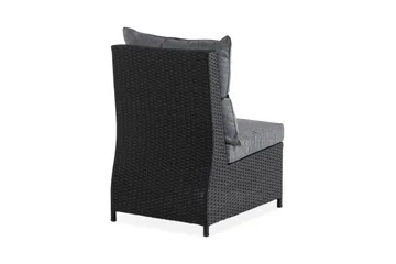 James Mittmodul utomhus i konstrotting - Svart / Grå dynor - Products - Utemöbler & utemiljö - Övrigt utemöbler - Moduler utesoffa - Mittmodul utesoffa