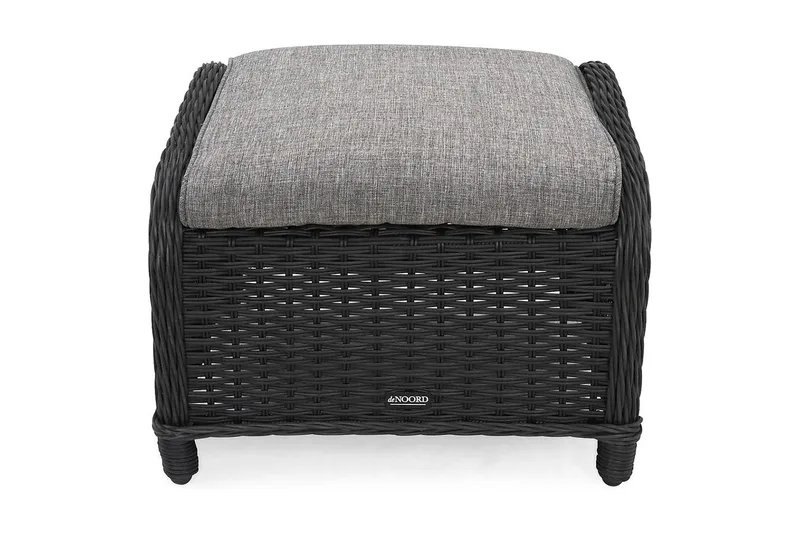 Marcus Fotpall till Öronlappsfåtölj Utomhus - Svart - Products - Utemöbler & utemiljö - Övrigt utemöbler - Moduler utesoffa - Fotpall & pall utomhus