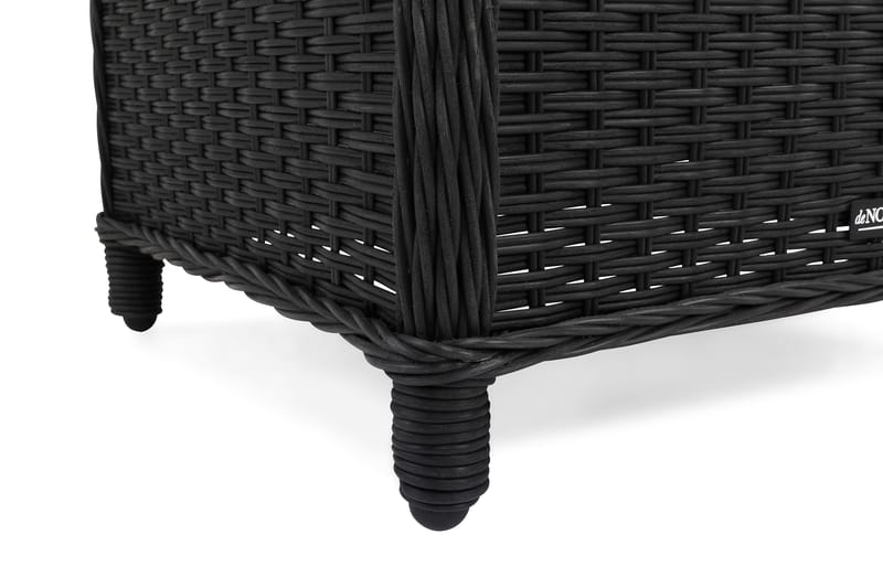 Marcus Fotpall till Öronlappsfåtölj Utomhus - Svart - Products - Utemöbler & utemiljö - Övrigt utemöbler - Moduler utesoffa - Fotpall & pall utomhus