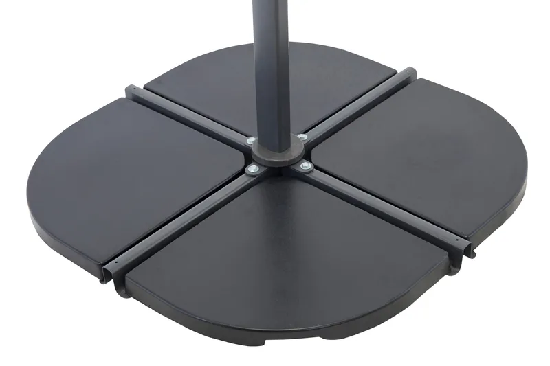 Leeds Parasollfotsvikt 47x47 cm 1 Del, Svart