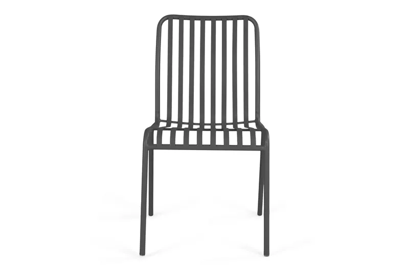 Jarva Matstol Utomhus i metall för balkong och uteplats, Grå / Svart
