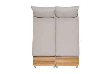 Portals Utesoffa 2-sits - Teak/Vit - Products - Utemöbler & utemiljö - Balkong & altan - Balkongmöbler - Balkongsoffa