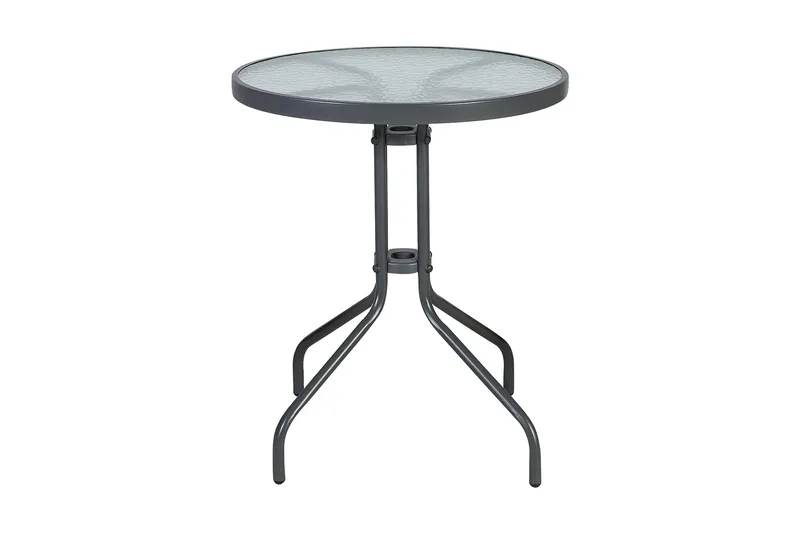 Runt Bistrobord Cafébord 60 cm Glas, Grå