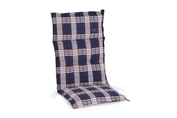 Hillerstorp Milano Dyna blå rutig - Blå/Vit/Röd - Products - Utemöbler & utemiljö - Dynor - Positionsdynor