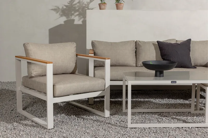 Aspvik Soffgrupp 5-sits - Grå / Beigea dynor - Products - Utemöbler & utemiljö - Loungemöbler - Loungeset & loungegrupp